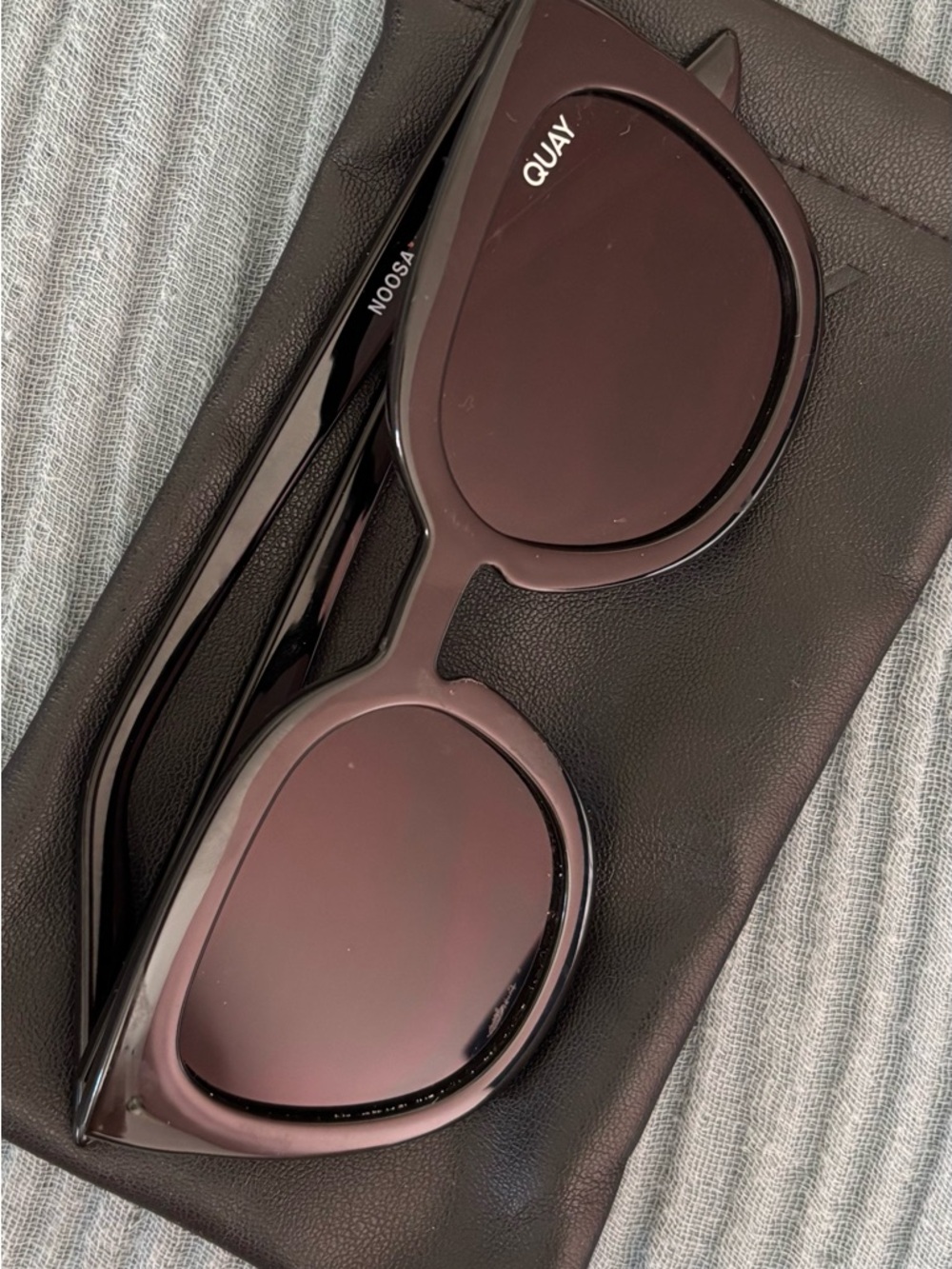 Quay Australia Black Cat-Eye Sunglasses